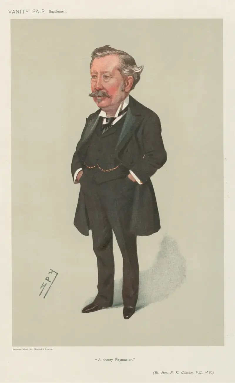 Politicians – ‘A Cherry Paymaster’. Rt. Hon. R.K. Causton. c.1906 av Leslie Matthew Ward