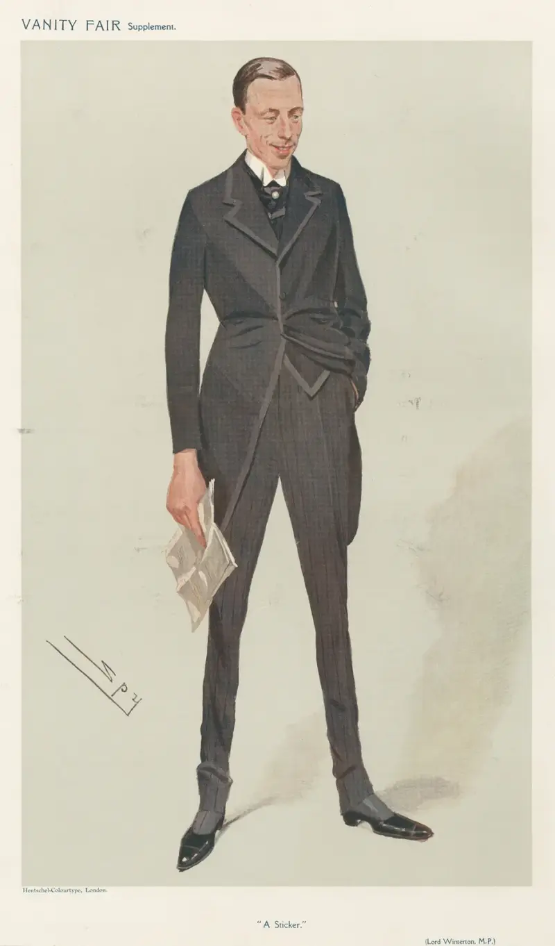 Politicians – ‘A Sticker’. Earl Winterton. 16 September 1908 av Leslie Matthew Ward