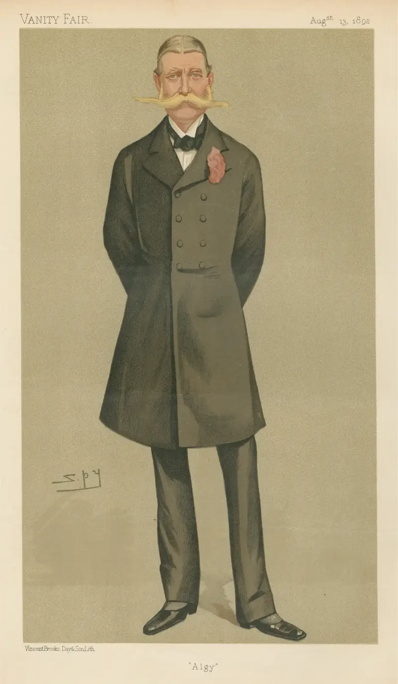 Politicians – ‘Algay’. Sir Algernon Edward West. 13 August 1892 av Leslie Matthew Ward