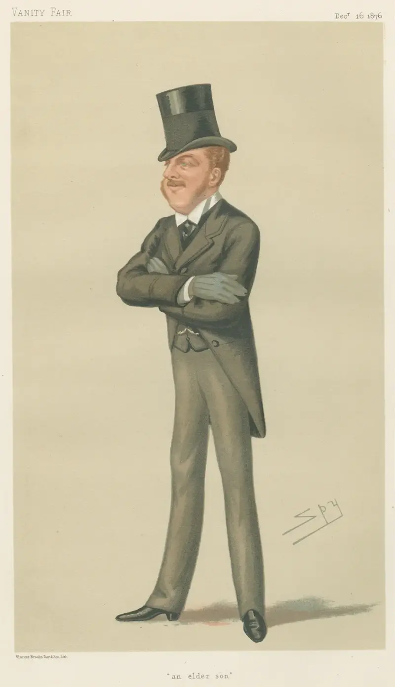 Politiker – 'en äldste son.' Viscount MacDuff. 16 december 1876 av Leslie Matthew Ward