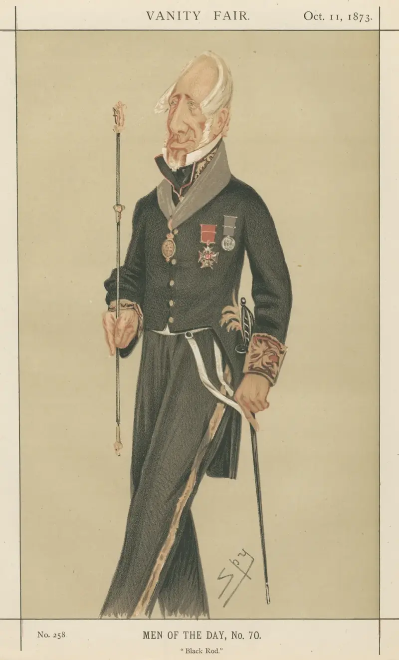 Politiker – 'Black Rod'. Sir Augustus William James Clifford. 11 oktober 1873 av Leslie Matthew Ward