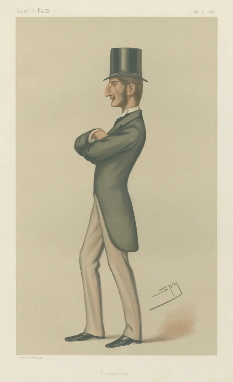 Politiker – „Bridegroom“. Lord Claud John Hamilton. 27. Juli 1878 von Leslie Matthew Ward