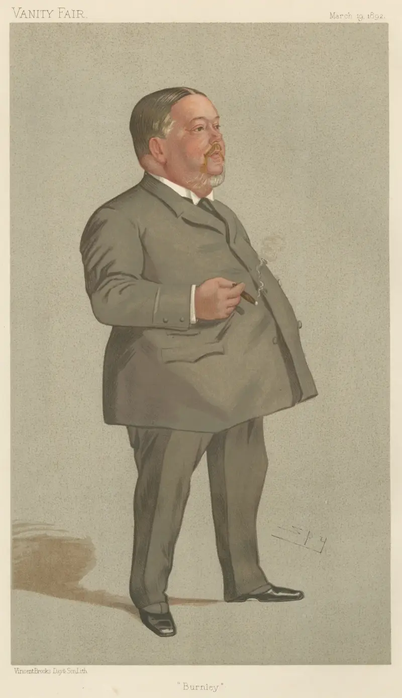 Politiker – 'Burnley'. Mr. Jabez Spencer Balfour. 19 mars 1892 av Leslie Matthew Ward