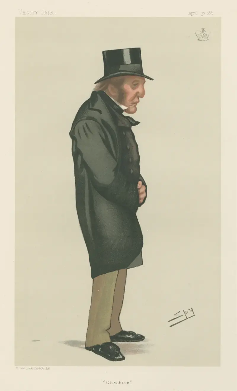 Politiker – 'Cheshire'. Lord Tollemache. 30 april 1881 av Leslie Matthew Ward