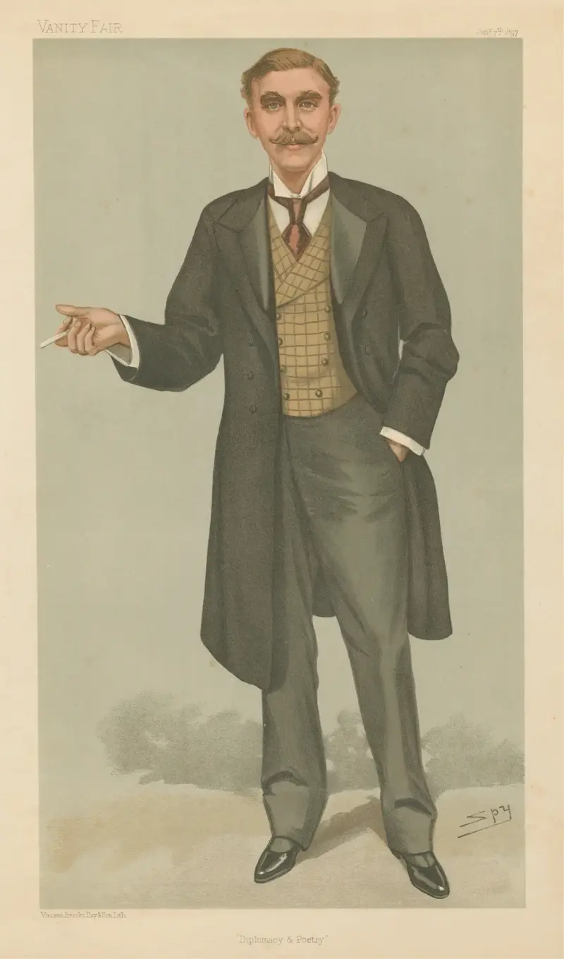Politiker – 'Diplomati och poesi'. Mr. James Rennell Rodd. 7 januari 1897 av Leslie Matthew Ward