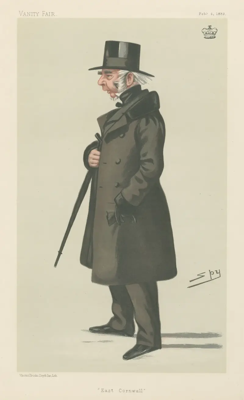 Politiker – 'East Cornwall'. Lord Robartes. 4 februari 1882 av Leslie Matthew Ward