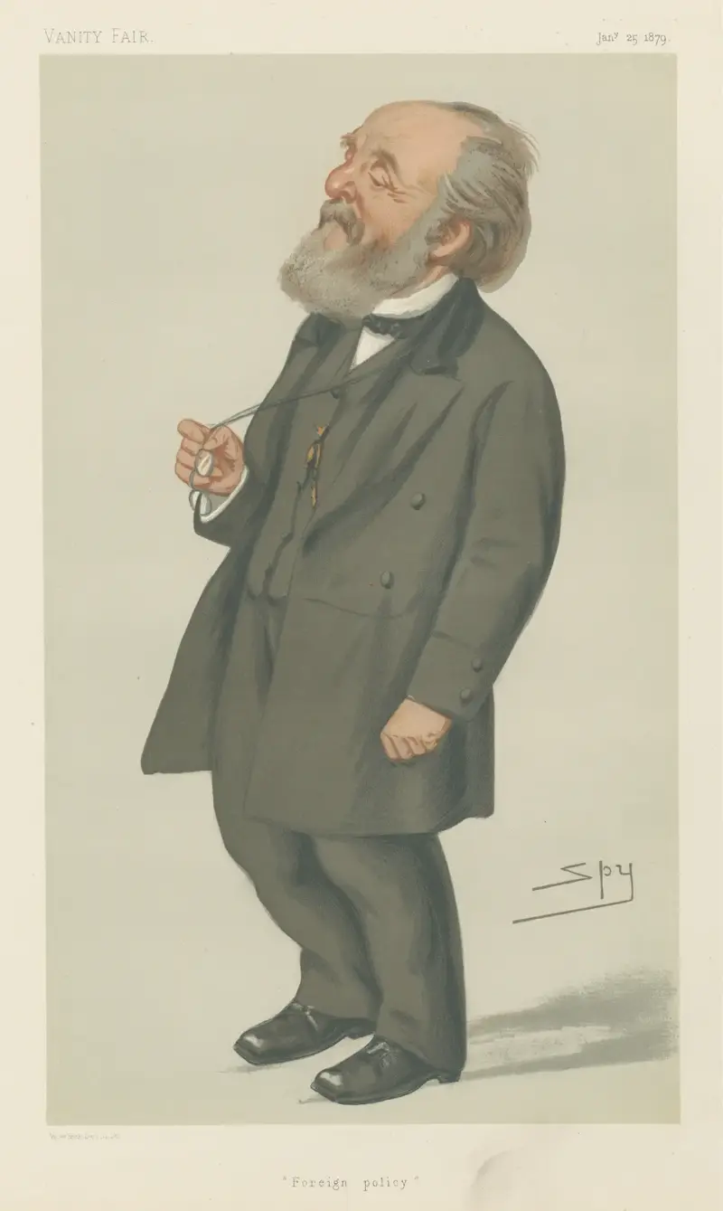 Politiker – 'Utrikespolitik'. Mr. Peter Rylands. 25 januari 1879 av Leslie Matthew Ward