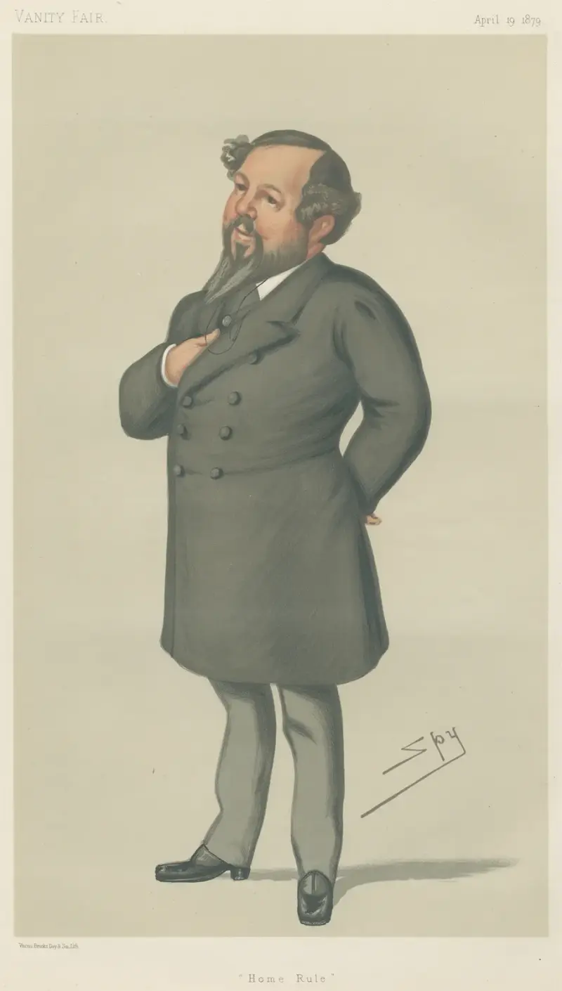 Politiker – 'Home Rule'. Mr. Mitchell Henry. 19 april 1879 av Leslie Matthew Ward