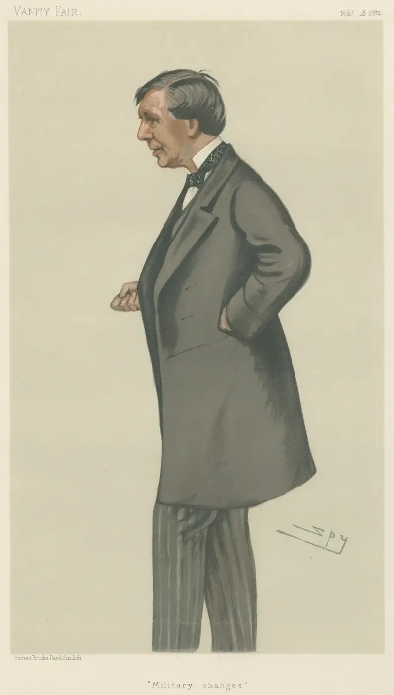 Politiker – 'militära förändringar'. Mr. John Holms. 18 februari 1882 av Leslie Matthew Ward
