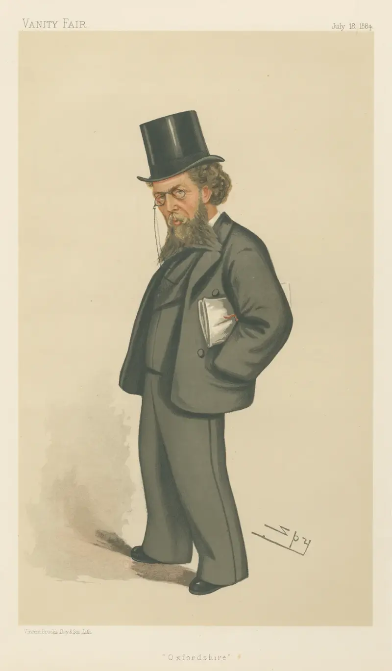 Politiker – 'Oxfordshire'. Mr. William Cornwallis Cartwright. 19 juli 1884 av Leslie Matthew Ward