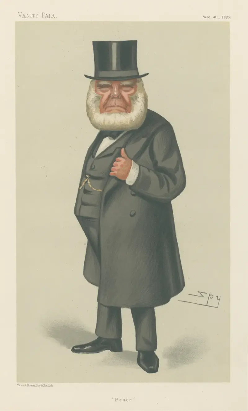 Politiker – 'Fred'. Mr. Henry Richard. 4 september 1880 av Leslie Matthew Ward