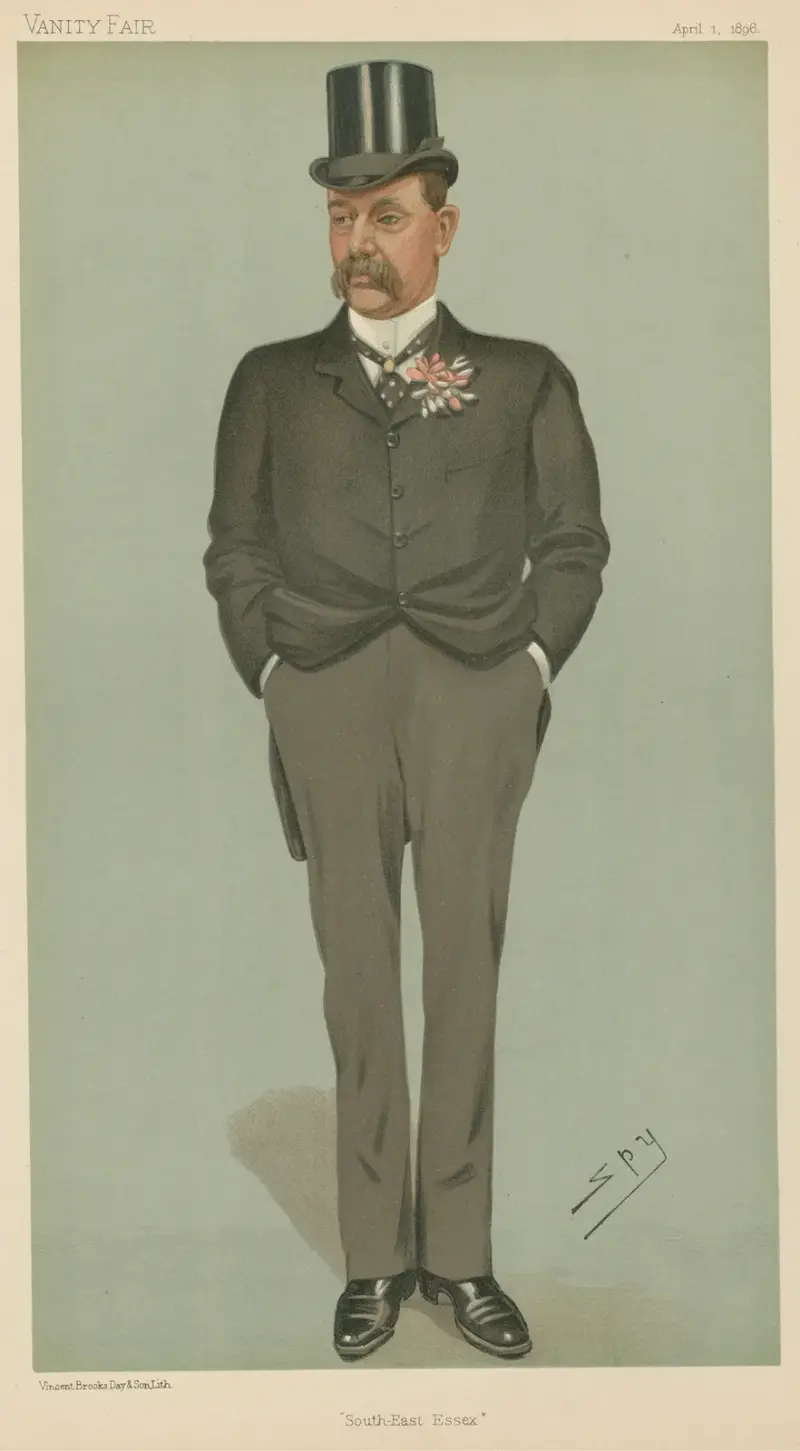 Politiker – „Südost-Essex“. Major Frederic Carne Rasch. 1. April 1896 von Leslie Matthew Ward