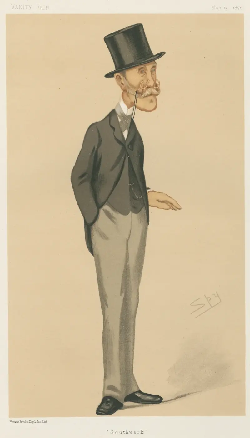 Politiker – 'Southwark'. Mr. Marcus Beresford. 13 maj 1876 av Leslie Matthew Ward