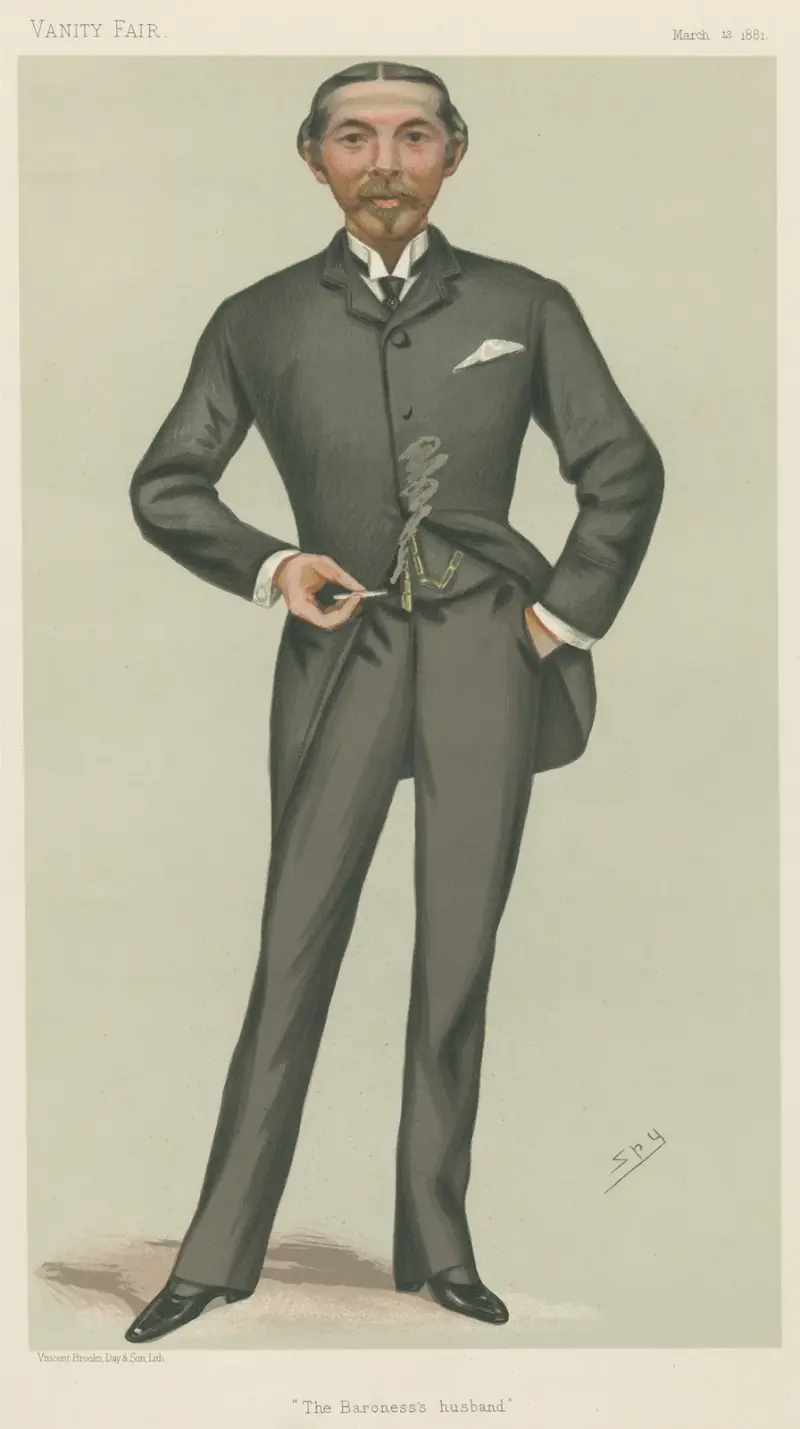 Politicians – ‘The BAroness’s Husband’. Mr. William Lehman Ashmead Burdett-Contts Barlett. March 12, 1881 av Leslie Matthew Ward