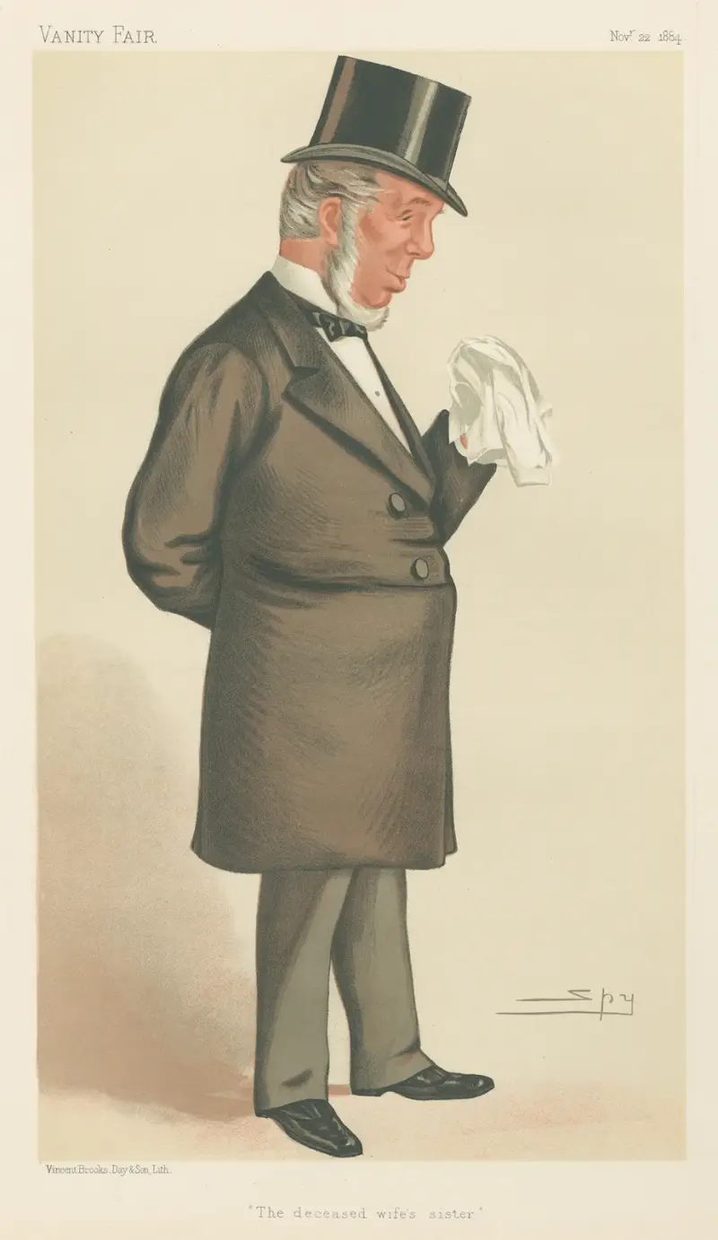Politicians – ‘The Deceased Wife’s Sister’. Sir Thomas Chambers. November 22, 1884 av Leslie Matthew Ward