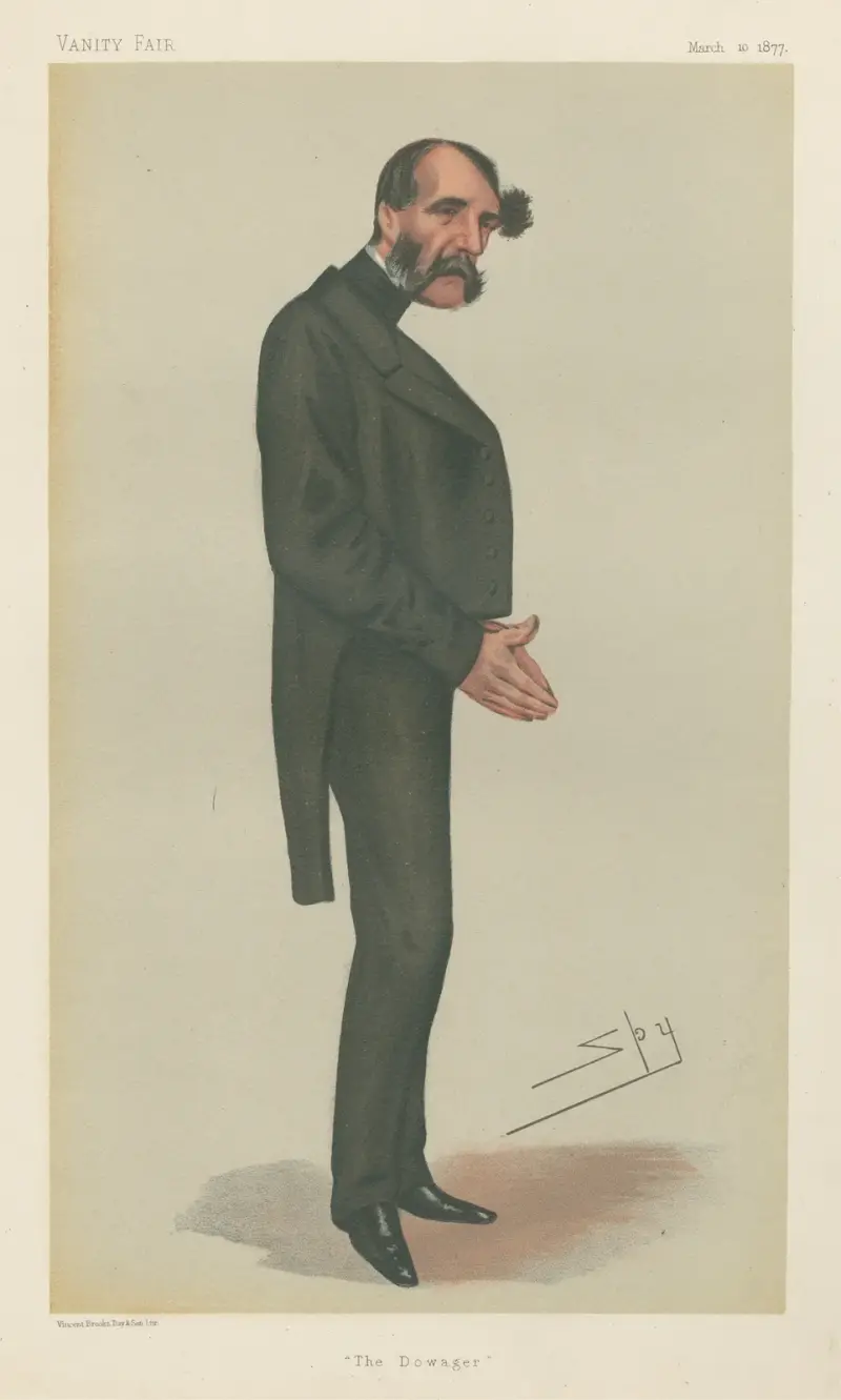 Politiker – 'The Dowager'. The Rt. Hon. Lord Claud Hamilton. 10 mars 1877 av Leslie Matthew Ward