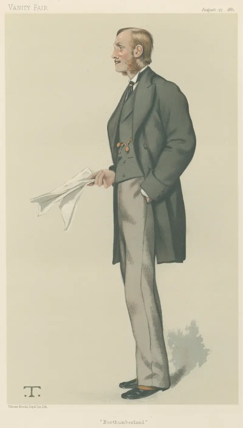 Politiker – „The Hume of Percy“. Der Herzog von Northumberland. 14. Juni 1884 von Leslie Matthew Ward