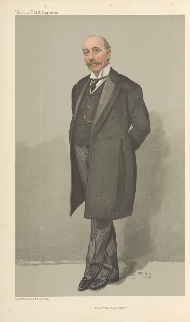 Politiker – 'The Prince's Cicerone'. Sir Walter Lawrence. 15 juni 1905 av Leslie Matthew Ward