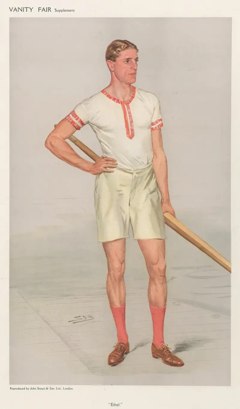 Ruderer; „Ethel“, Mr. Raymond Broadley Etherington-Smith, 5. August 1908 von Leslie Matthew Ward