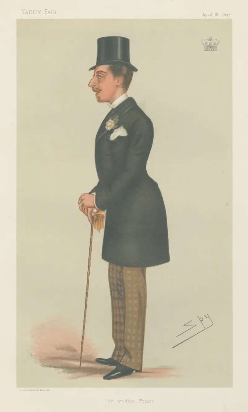 Royalty; ‘The Student Prince’, H.R.H. Prince Leopold, April 21, 1877 av Leslie Matthew Ward