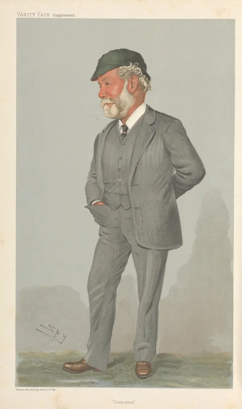 Shipping Officials; ‘Destroyers’, Sir John Isaac Thornycroft, January 19, 1905 av Leslie Matthew Ward