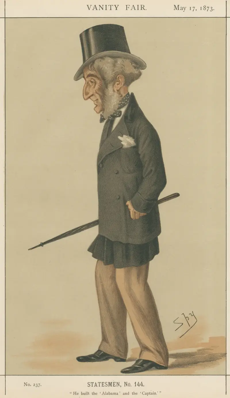 Skeppsredare; 'Han byggde Alabama och kaptenen', Mr. John Laird, 17 maj 1873 av Leslie Matthew Ward