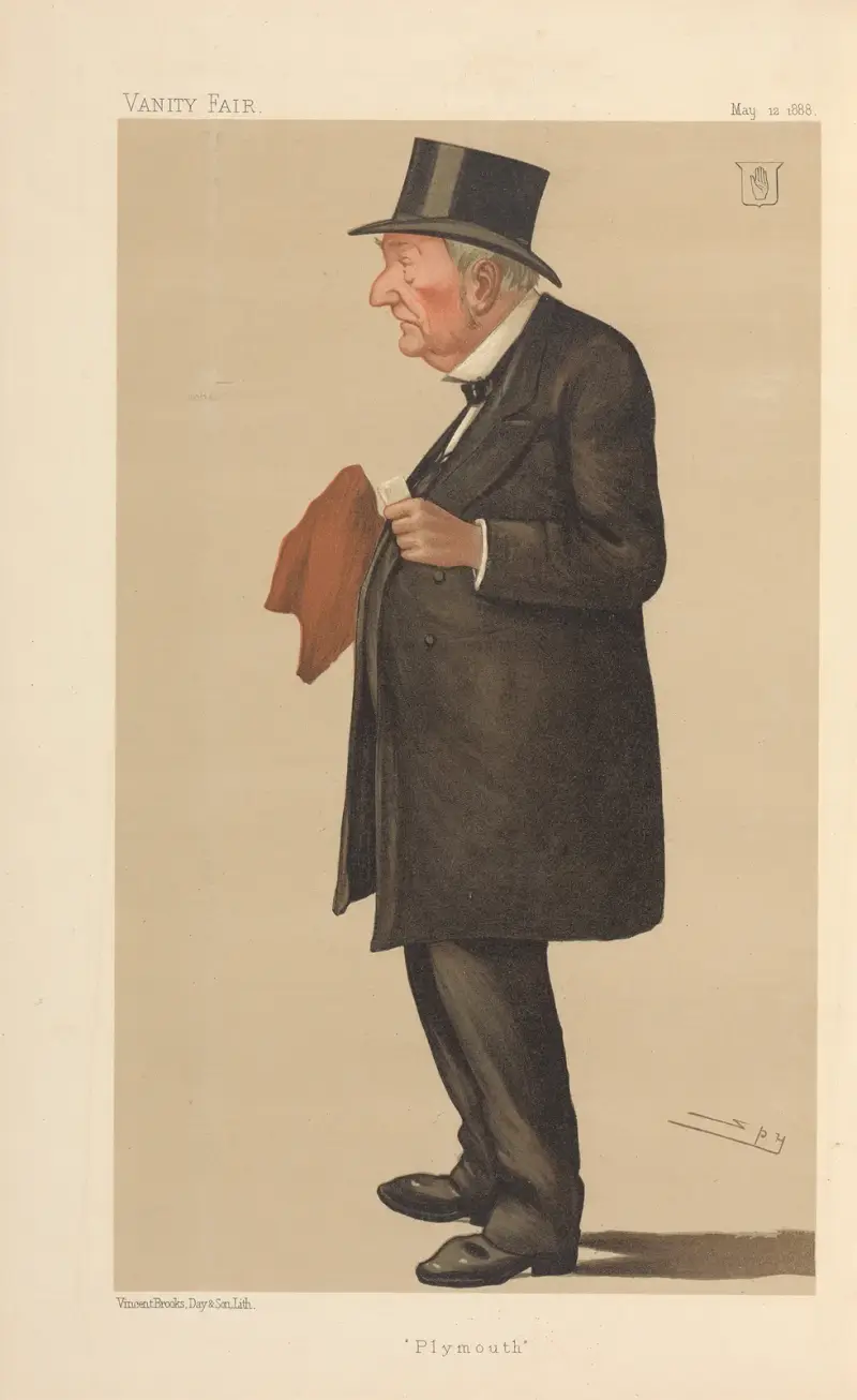 Shipping Officials; ‘Plymouth’, Sir Edward Bates, May 12, 1888 av Leslie Matthew Ward