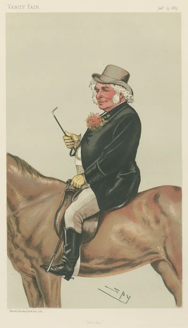 Sports, Miscellaneous; Sport Riders; ‘Clocks’, Sir John Bennett, January 13, 1883 av Leslie Matthew Ward