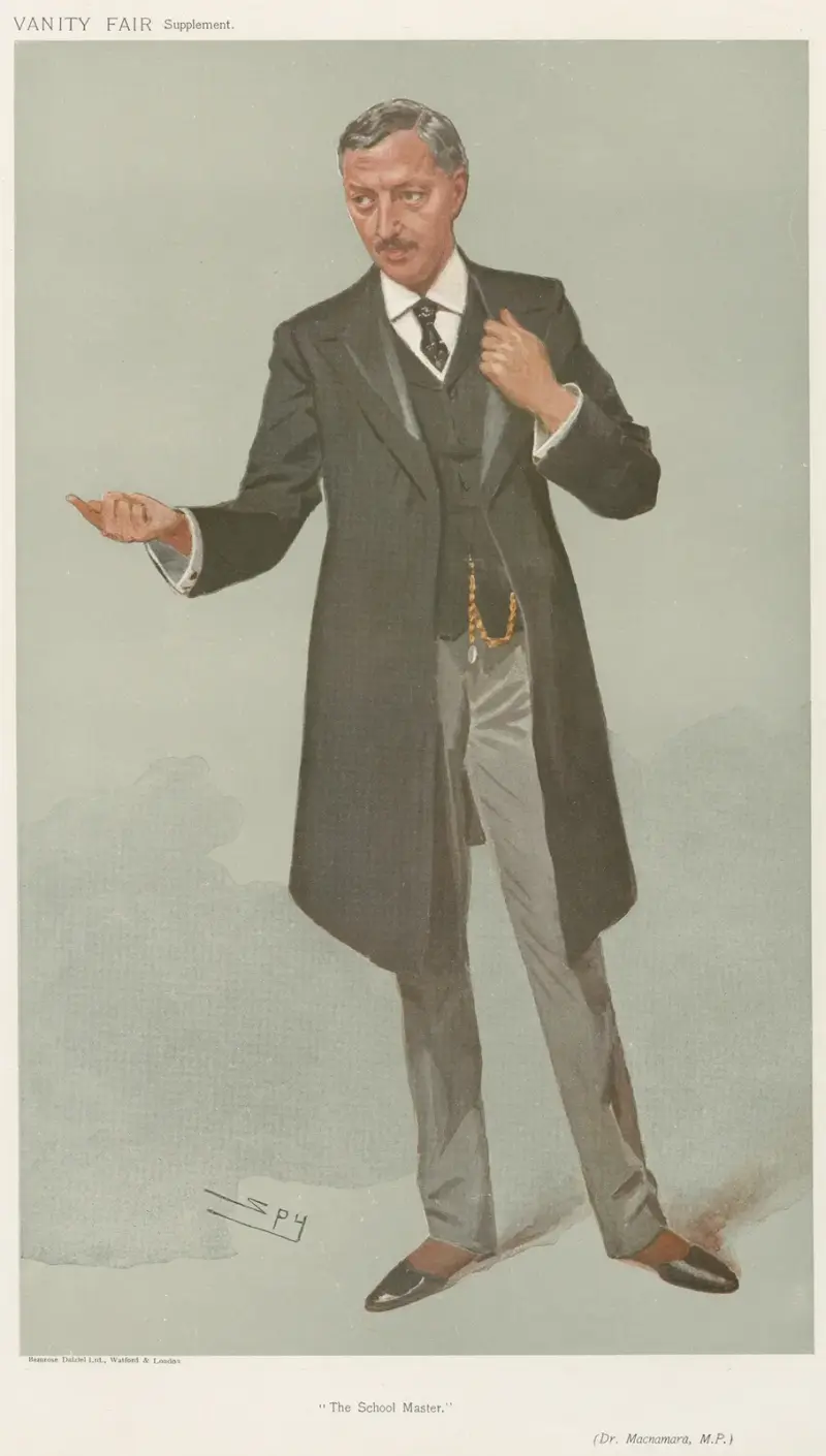 Teachers and Headmasters; ‘The School Master’, Dr. Thomas James Macnamara, October 9, 1907 av Leslie Matthew Ward