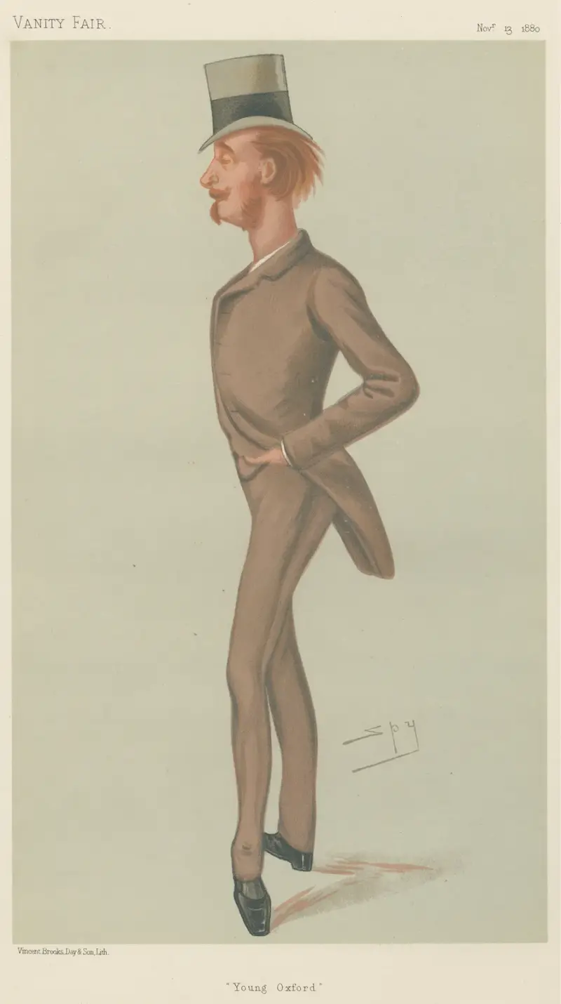 Lärare och skolrektorer; 'Young Oxford', Viscount Lymington, 13 november 1880 av Leslie Matthew Ward