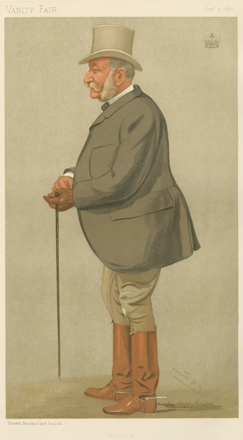 Turf Devotees; ‘Badminton’, The Duke of Beaufort, September 7, 1893 av Leslie Matthew Ward