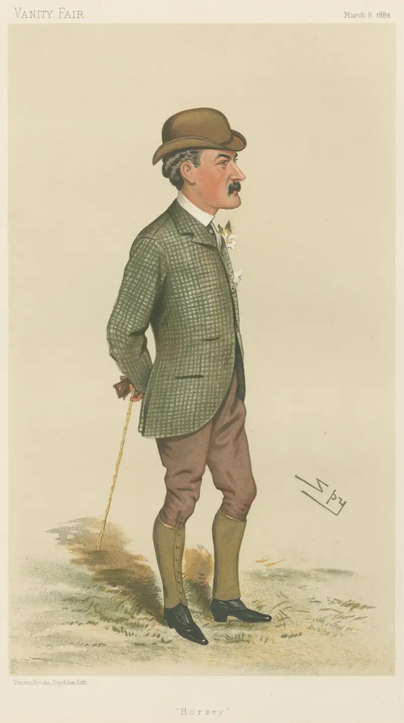 Turf Devotees; ‘Horsey’, Lord Cadross, March 8, 1884 av Leslie Matthew Ward