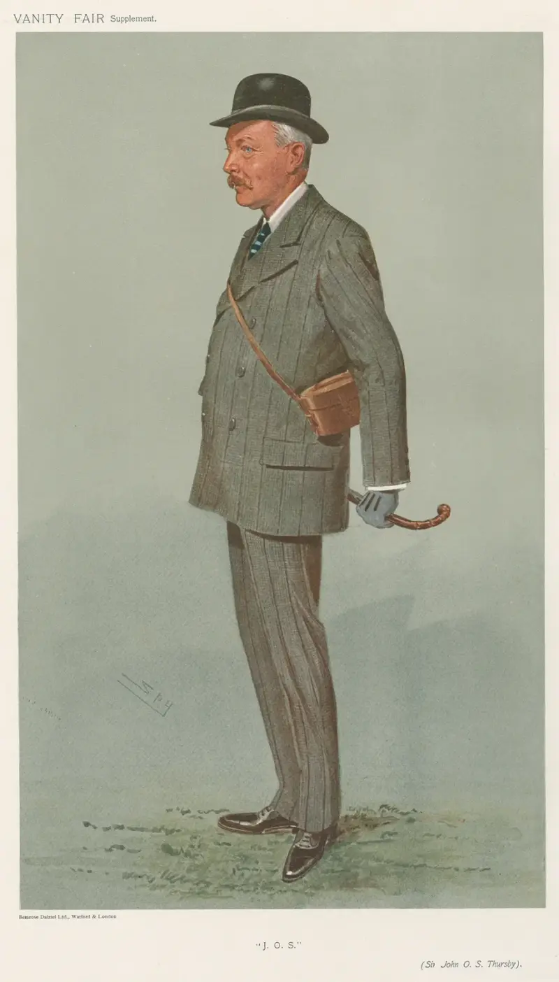 Turf Devotees; ‘J.O.S.’, Sir John Omerod Scarlett Thursby, August 28, 1907 av Leslie Matthew Ward