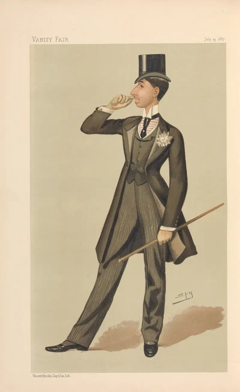 Turf Devotees; Mr. Henry Ernest Schlesinger Benzon, July 23, 1887 av Leslie Matthew Ward