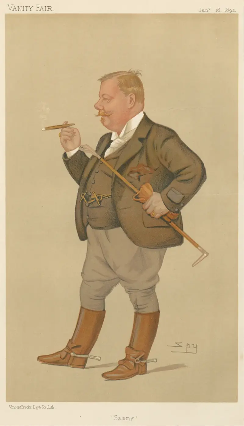 Turf Devotees; ‘Sammy’, Mr. Edward Linley Sambourne, January 16, 1892 av Leslie Matthew Ward