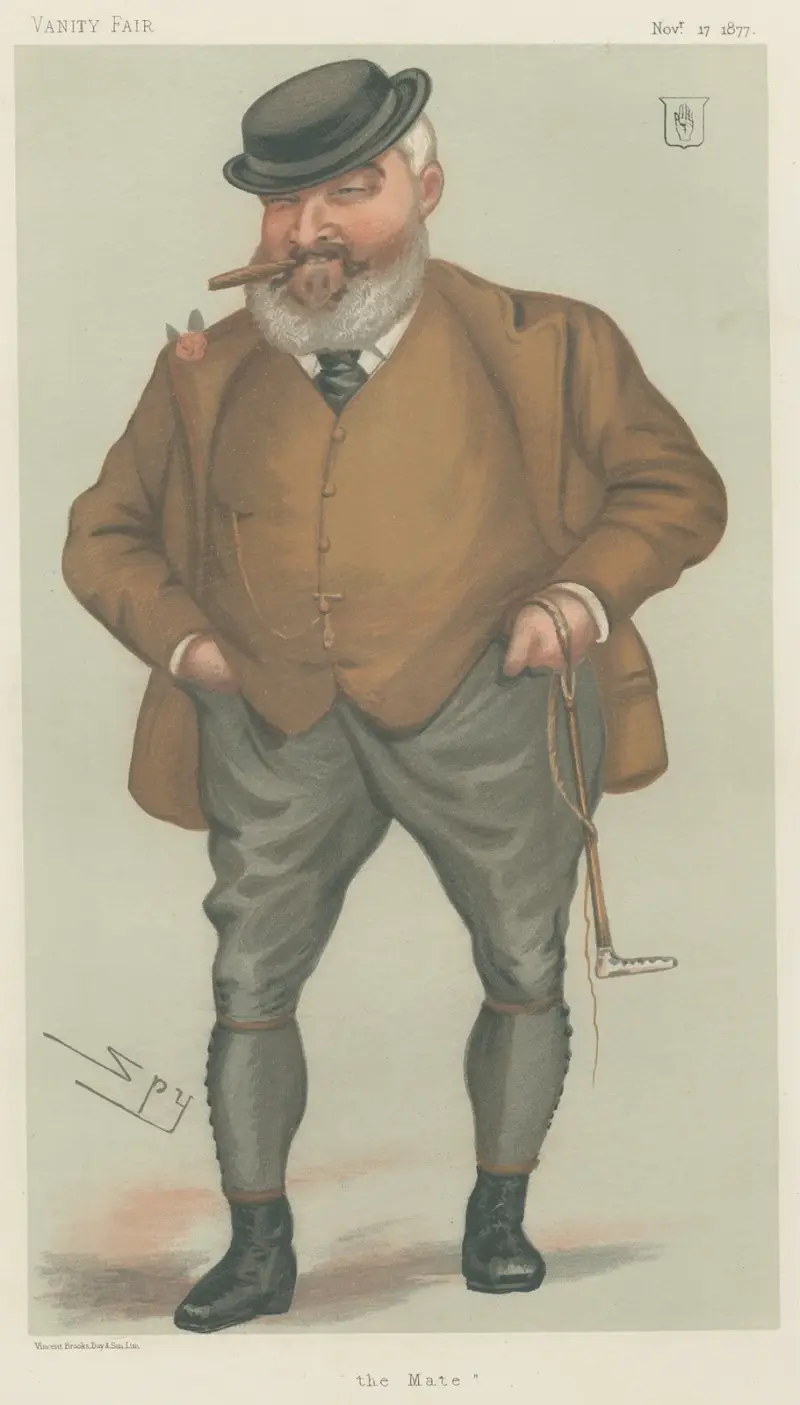 Turf Devotees; ‘The Mate’, Sir John Dugdale Astley, November 17, 1877 av Leslie Matthew Ward