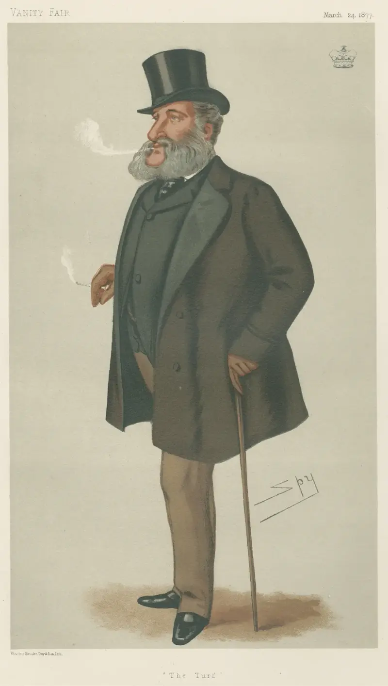 Turf Devotees; ‘The Turf’, Lord Dorchester, March 24, 1877 av Leslie Matthew Ward