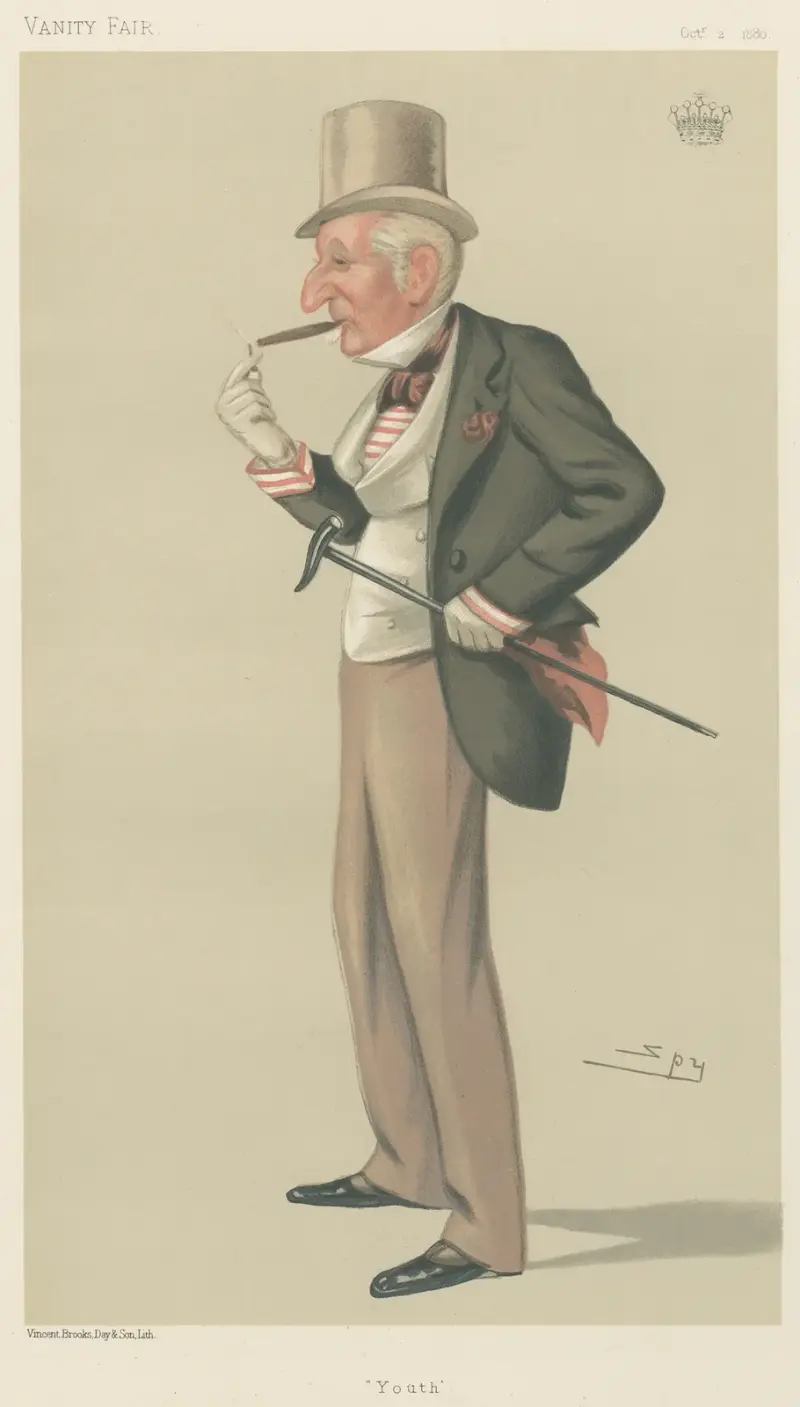 Turf Devotees; ‘Youth’, The Earl of Winchilsea and Nottingham, October 2, 1880 av Leslie Matthew Ward