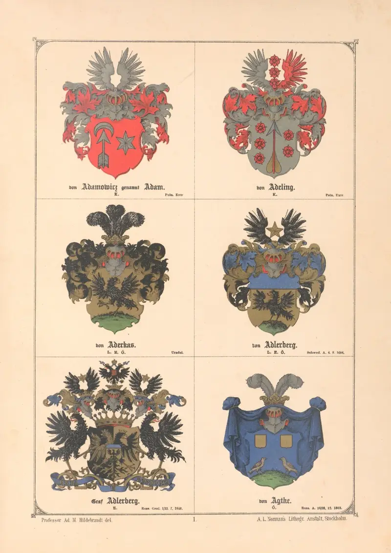 Baltisches Wappenbuch Pl.002 av Adolf Matthias Hildebrandt