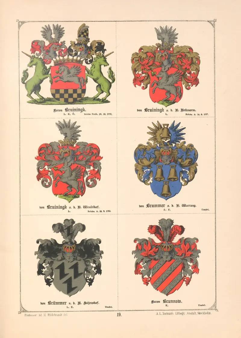 Baltisches Wappenbuch Pl.016 av Adolf Matthias Hildebrandt