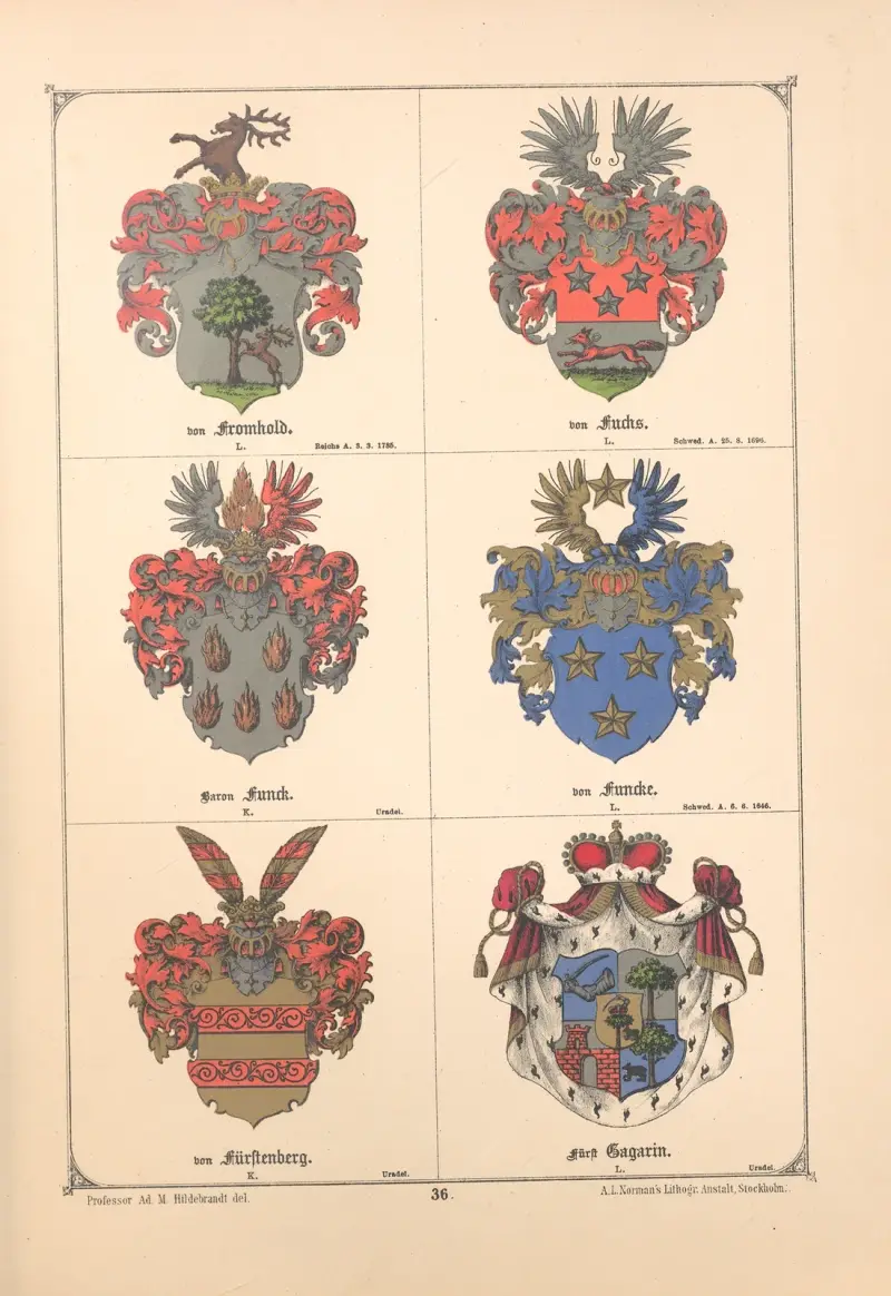Baltic Heraldry Book Pl.030 av Adolf Matthias Hildebrandt
