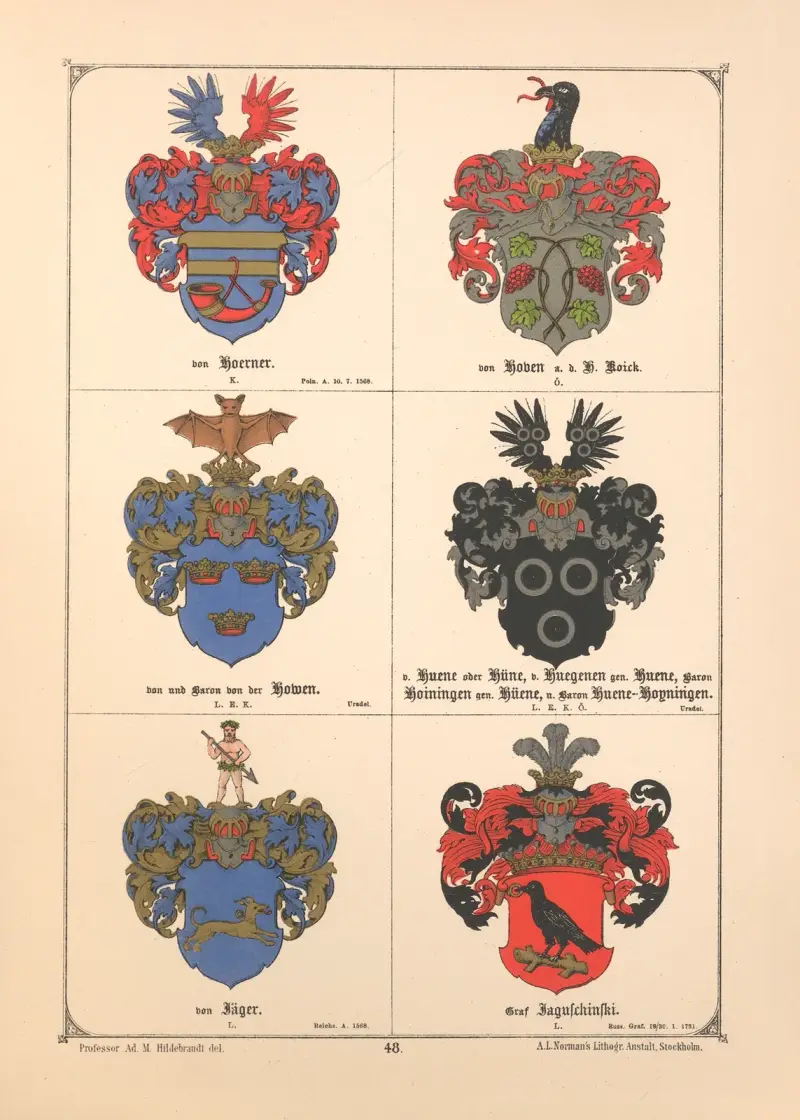 Baltiskt vapenregister pl. 041 av Adolf Matthias Hildebrandt