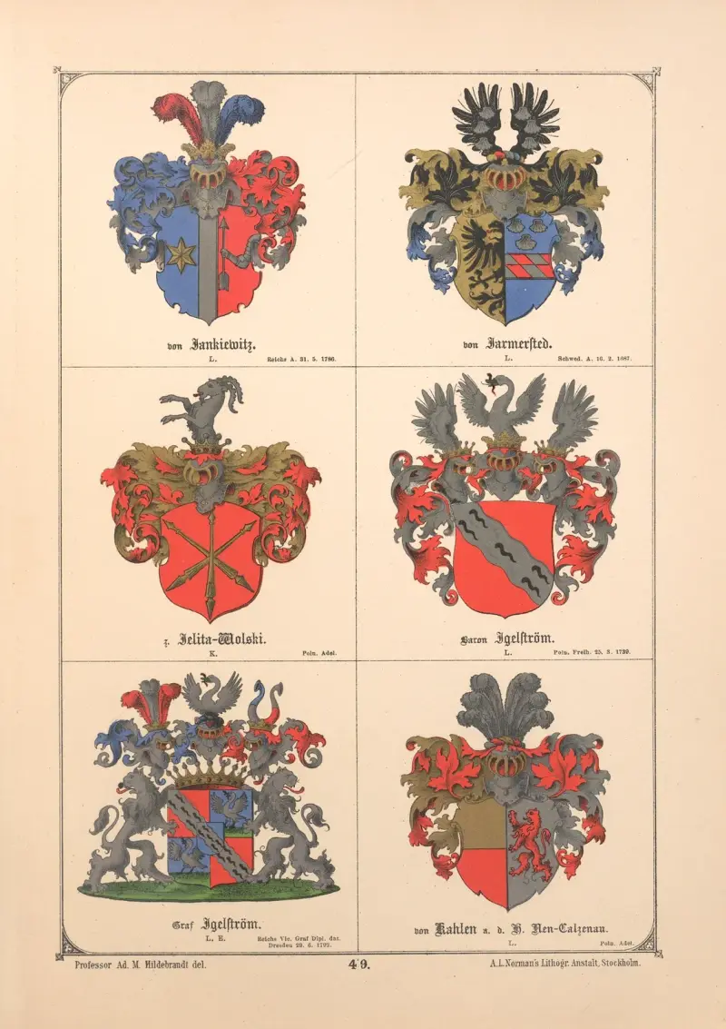 Baltiskt vapenregister pl. 042 av Adolf Matthias Hildebrandt