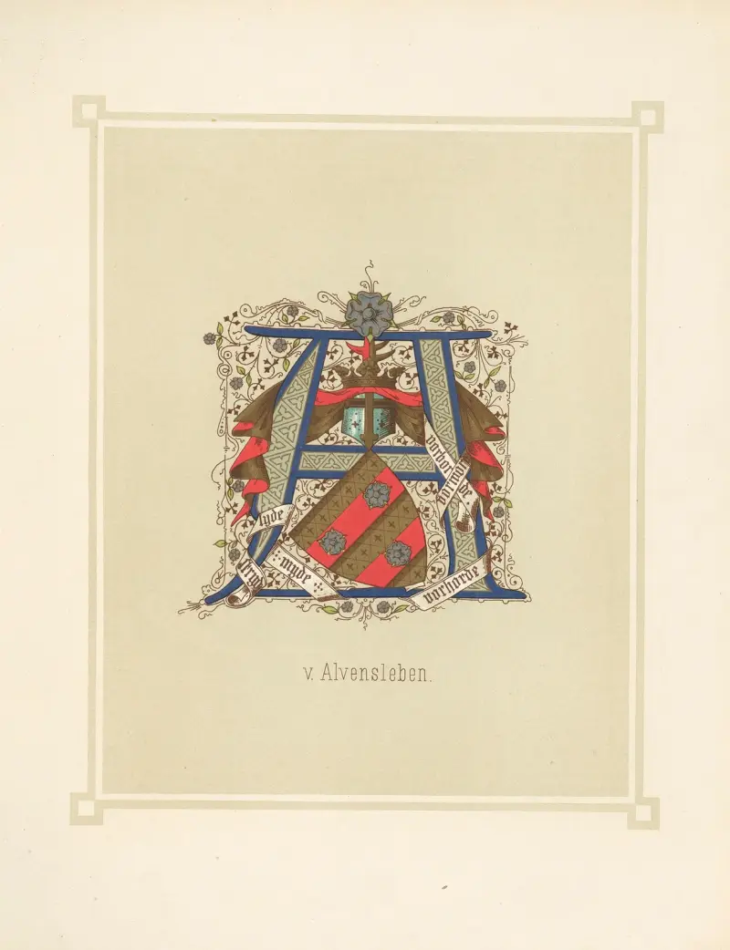 Heraldisches Alphabet Pl.02 av Adolf Matthias Hildebrandt