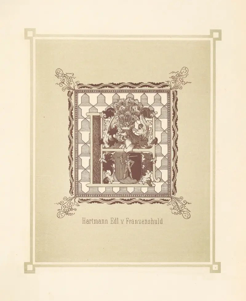 Heraldisches Alphabet Pl.07 av Adolf Matthias Hildebrandt