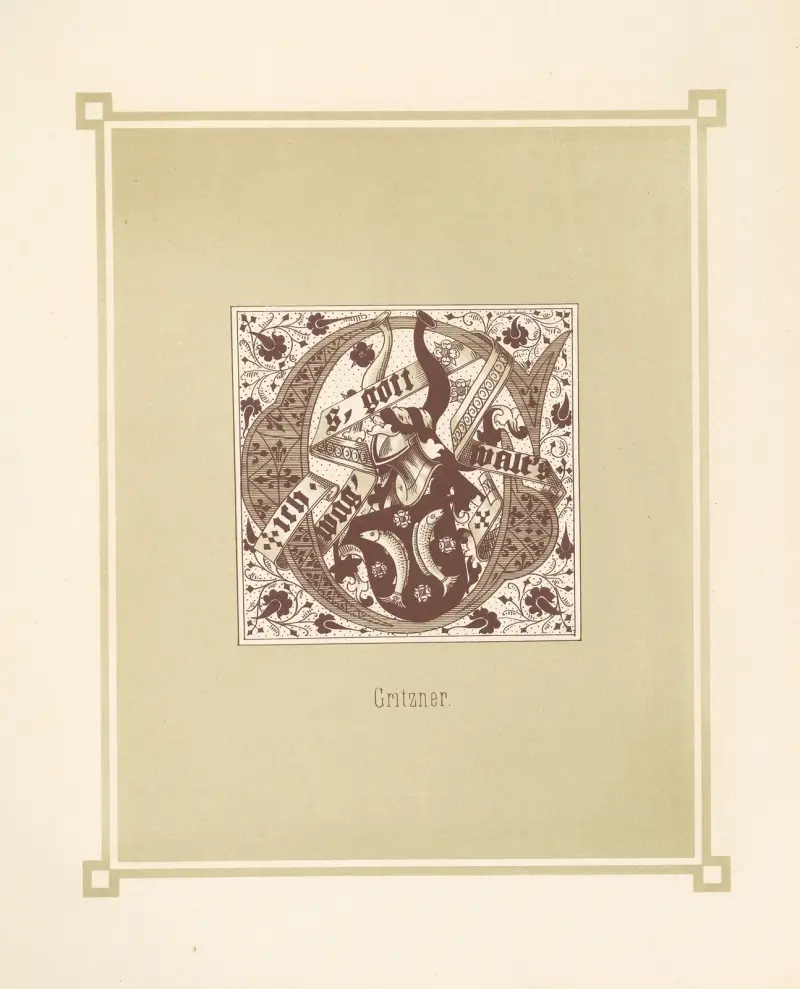 Heraldisches Alphabet Pl.08 av Adolf Matthias Hildebrandt