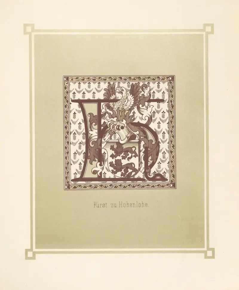 Heraldisches Alphabet Pl.09 av Adolf Matthias Hildebrandt