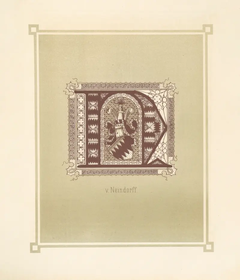 Heraldisches Alphabet Pl.14 av Adolf Matthias Hildebrandt