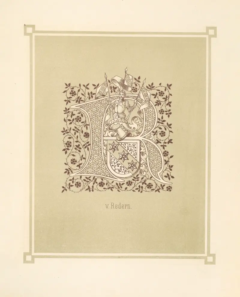 Heraldisches Alphabet Pl.18 av Adolf Matthias Hildebrandt