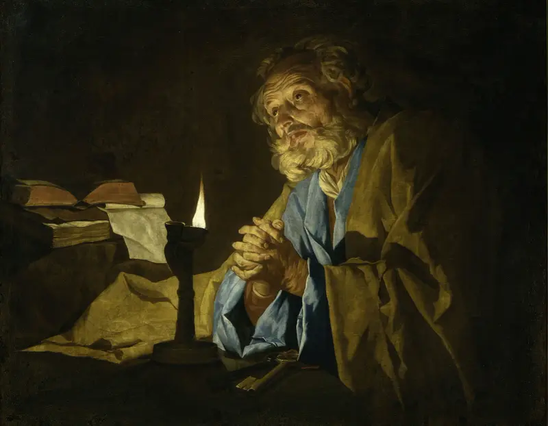 Svatý Petr v modlitbě, Matthias Stom